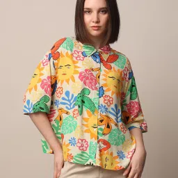 Only Multicolor Viscose Printed Shirt image 2