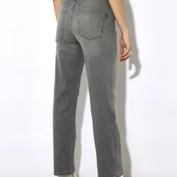 Only Grey Cotton Regular Fit High Rise Jeans image 2