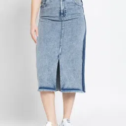 ADIDAS ORIGINALS Blue KSENIA Loose Fit Skirt-picture-13