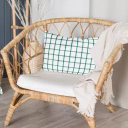 The Baby Atelier 100% Organic Square Green Pillow & Pillow Cover image 2