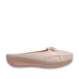 Shoetopia Kids Beige Mule Wedges image 2