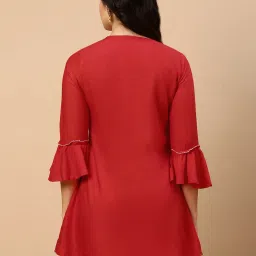 showoffff SHOWOFF Red Regular Fit Kurti image 2