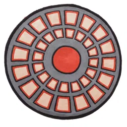 Presto Orange & Grey Wool Hand Tufted Carpet image 2