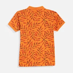 allen solly Allen SollyOrange Cotton Regular fit Print T-shirt image 2