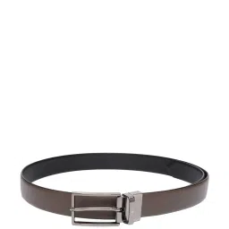 United Colors of Benetton Filip Brown & Black Leather Reversible Belt for Men image 2