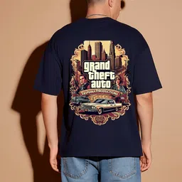 BDSQUARE Men Graphic Printed Cotton Oversized T-shirt-picture-11