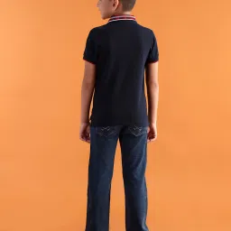 u.s. polo assn. US Polo Kids Boys Navy Cotton T-Shirt image 2