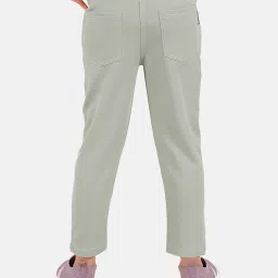 Kiddopanti Girls Light Grey Solid Jeggings image 2