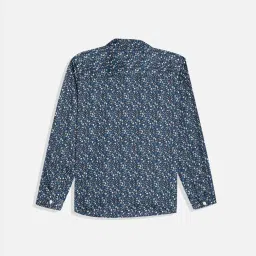 Allen Solly Boys Navy Printed Full Sleeves Shirt image 2