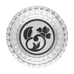 Sri Jagdamba Pearls 800 Silver Crafted Floral Design Thali image 2