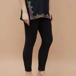 Melange By Lifestyle Black Regular Fit Leggings image 3