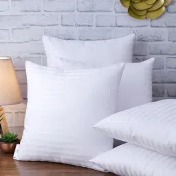 Romee White Poly Satin Solid Cushions-image-32