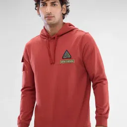 Spykar Red Regular Fit Hooded Sweatshirt-picture-23