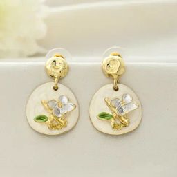 Voylla Gold Blossom Dreams Golden Stud Earrings-picture-6