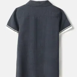 United Colors of Benetton Boys Blue Color Block Shirt image 2