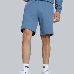 Puma Blue Slim Fit Printed Sports Shorts-image-15