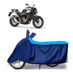 Auto Pearl Two Wheeler Cover for Honda CB500F - Cyan, Blue-picture-14