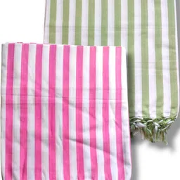 VANISHREE WORLD Multicoloured Striped Cotton Double Bed Comforter image 1