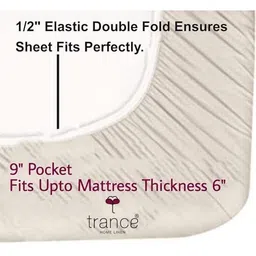 Trance Home Linen Yellow & White Floral 180 TC Single Bedsheet with 1 Pillow Covers image 5