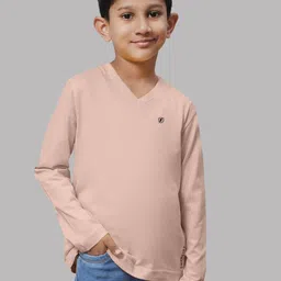 Friskers Boys White 2 V-Neck Raw Edge T-shirt image 2