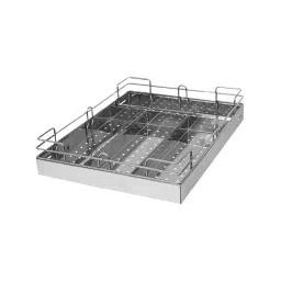 OZONE Speedy Series Perforated Cutlery Basket 378x450x100 mm Stainless Stee Chrome Finish, OZS-WB-C 15x18x4 CP-image-61