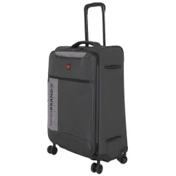 Swiss Brand Utah Dark Grey Medium Soft Trolley Bag - 24 cm image 3
