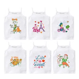 Mega style Infant Girls Pack Of 6 Self Designed Cotton Basic Vests MS_WH_1100-P6_03-0-3M-picture-12