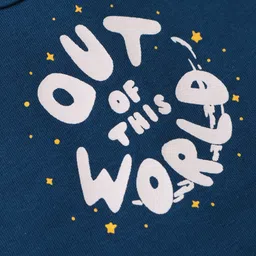 Tango Single Jersey Knit Sleeveless Sando Vest With Text Print - Navy Blue image 3