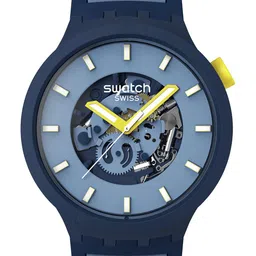 Swatch BELOW THE HORIZON Unisex Skeleton Dial & Straps Analogue Watch SB05N117-picture-23
