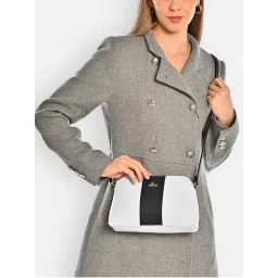 Lavie Womens White Colorblock Dm Sling Bag (S)-image-43