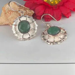 Zhupuk Silver-Plated Brass Crystals Drop Earrings-picture-14
