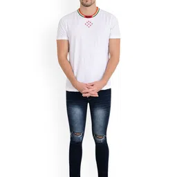 LINARIA Men Classic Slim Fit Slash Knee Heavy Fade Jeans image 2