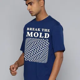 Moda Rapido Men Typography Printed Round Neck Cotton Relaxed Fit T-shirt image 5