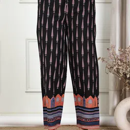 Aramya Women Ethnic Motifs Printed Regular Fit Mid-Rise Cotton Trouser-picture-24