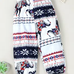 Kookie Kids Full Length Lounge Pant Elephant Print - Blue-picture-11
