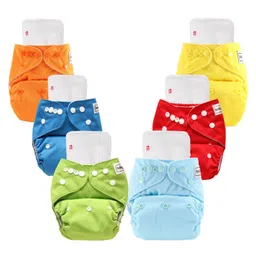Babyhug Washable & Reusable Cloth Diaper with Inserts - Pack of 6-picture-17