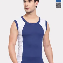 Sporto by Macho Men Pack Of 3 Pure Cotton Colourblocked Gym Vest-picture-20