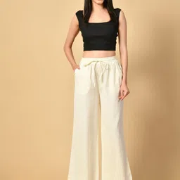 fuchsia PRETTY LOVING THING Women Pleated Pure Cotton Trousers image 4