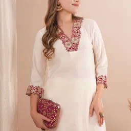 FASHOR Sequin & Zari Embroidered Tunic & Trouser Co-Ords image 2