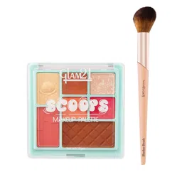 GLAM21 Set Of 2 Scoops Makeup Palette - Cotton Candy & Lord Of Brushes Blusher Brush-image-20