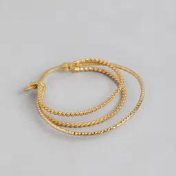 Carlton London Gold-Plated Circular Hoop Earrings image 4