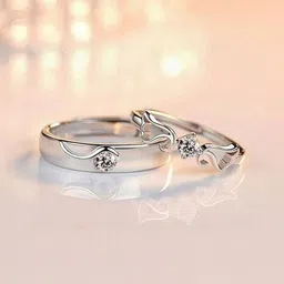 Teeragaj Set Of 2 Stone-Studded Adjustable Finger Rings image 2
