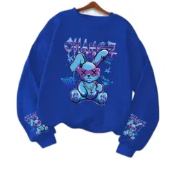 Joggers Park Kids-Unisex Blue Cotton Sweatshirts-picture-25