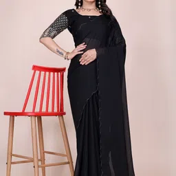 Zenophily Pure Chiffon Saree-picture-29