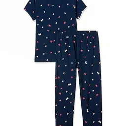 KIDDOLO Girls Printed Pure Cotton T-Shirt & Pajama-picture-27
