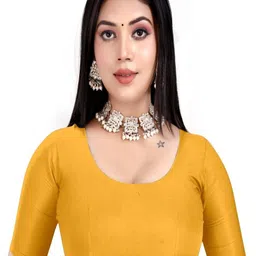 KAVYA FASHION Poly Georgette Banarasi Saree image 5