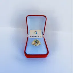 R G MART Unisex Ashtadhatu Shivling Shank Double Rudraksha Brass Gold Plated Ring-image-87