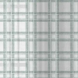 HOMEBREW FURNISHINGS Grey & White 2 Pieces Checked Long Door Curtains image 4
