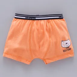 Babyoye Antibacterial Cotton Trunks Pack of 3 - Grey Orange image 2