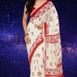 kanokanjoli Woven Jamdani Handloom Cotton Blend Saree-picture-17